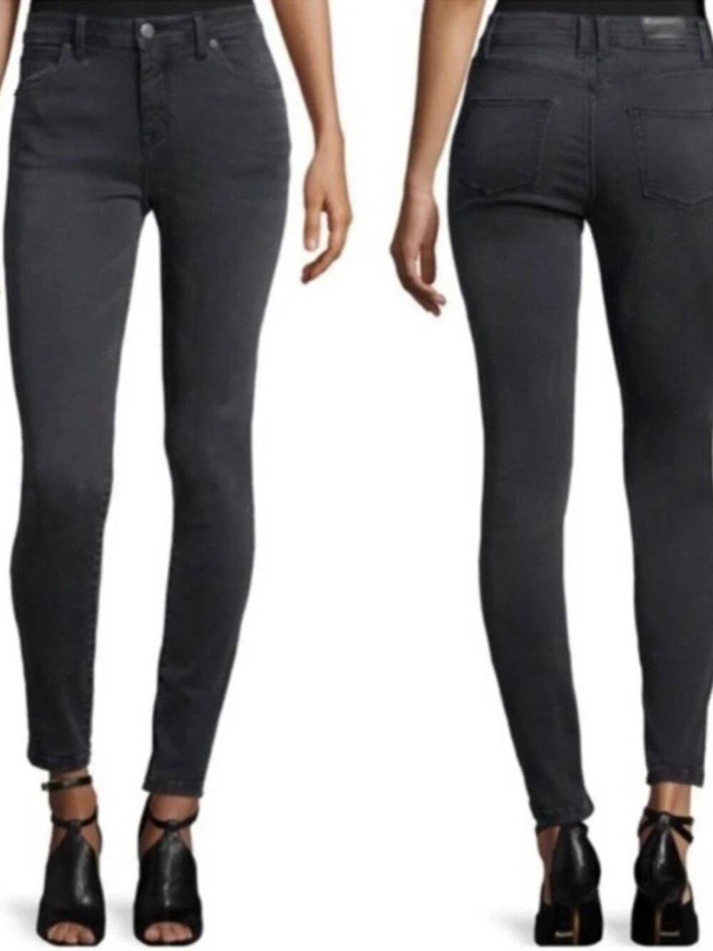 BURBERRY BRIT STREATFIELD LOW-RISE SLIM STRAIGHT ANKLE JEANS STRETCH DENIM 24 S